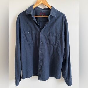 UNTUCKit Flannel Hemsworth Shirt Navy, Size XL